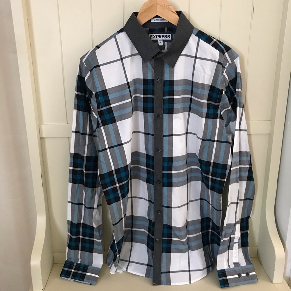 Men’s Express Slim Fit Button Up